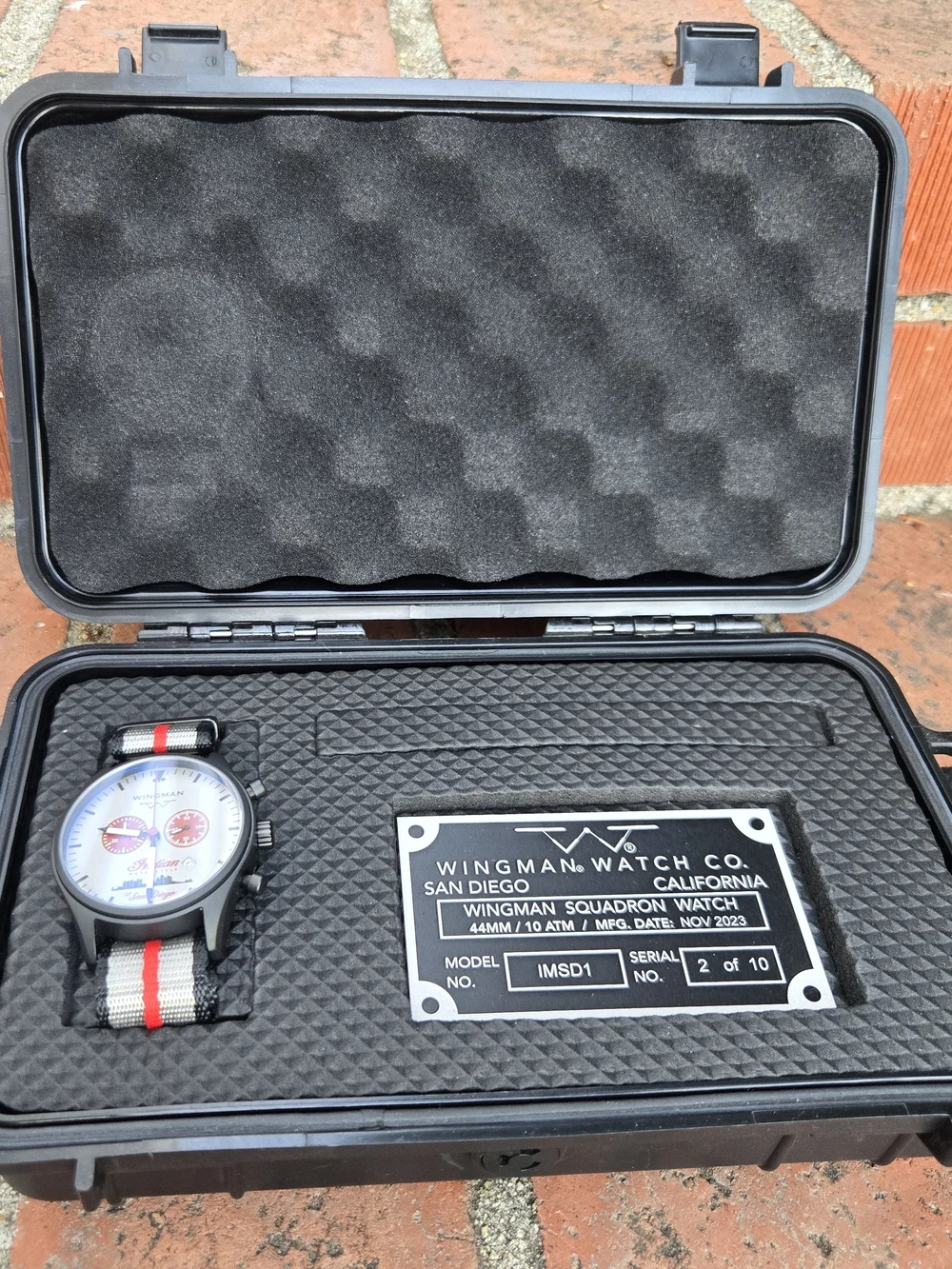 Wingman Men’s Swim Watch Strap - White, Gray & Red